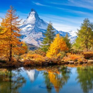 Couleurs d'automne de Zermatt à Saas Fee